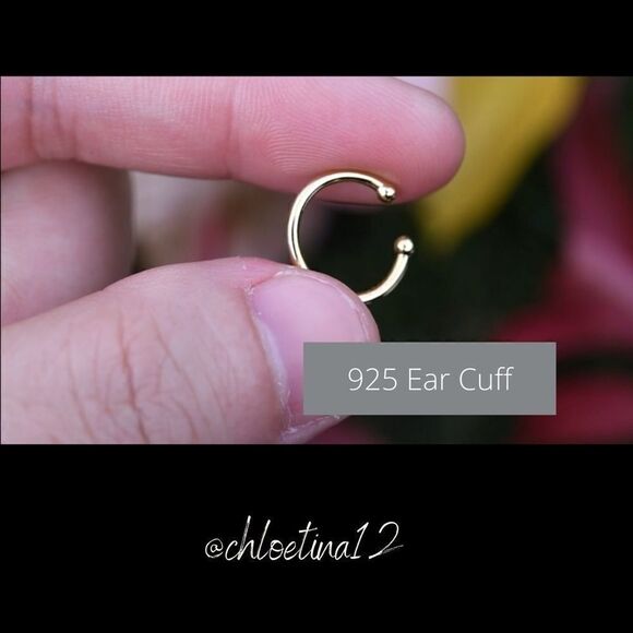 NEW Gold 925 Ear Cuff Non Pierced Ear Cuff - Picture 3 of 5
